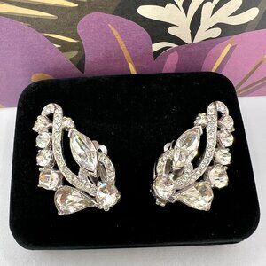 Bogoff Crystal CLIP Ear Crawler Earrings